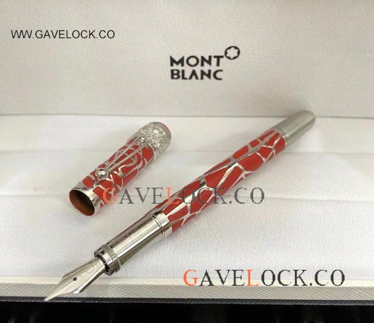 Luxury Mont blanc Spider Red Fountain Pen / AAA Replica